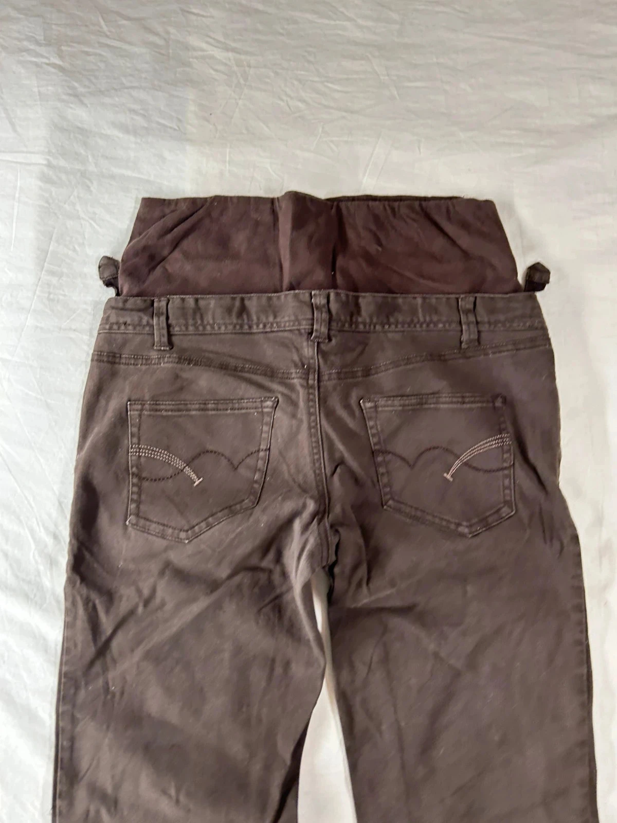 Vintage bruine zwangerschapsjeans – photo 11